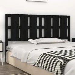 vidaXL Tête de lit Noir 185,5x4x100 cm Bois massif de pin 818009