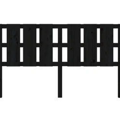vidaXL Tête de lit Noir 185,5x4x100 cm Bois massif de pin 818009