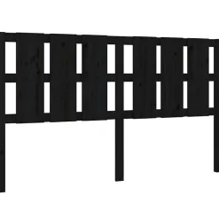 vidaXL Tête de lit Noir 185,5x4x100 cm Bois massif de pin 818009