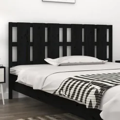 vidaXL Tête de lit Noir 185,5x4x100 cm Bois massif de pin 818009