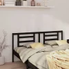 vidaXL Tête de lit Noir 206x4x100 cm Bois de pin massif 818844