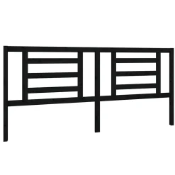 vidaXL Tête de lit Noir 206x4x100 cm Bois de pin massif 818844