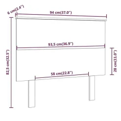 vidaXL Tête de lit Noir 94x6x82,5 cm Bois massif de pin 819154