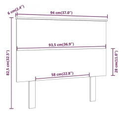 vidaXL Tête de lit Noir 94x6x82,5 cm Bois massif de pin 819154