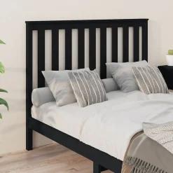vidaXL Tête de lit Noir 126x6x101 cm Bois massif de pin 818514