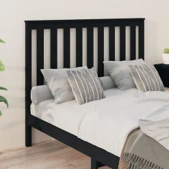 vidaXL Tête de lit Noir 126x6x101 cm Bois massif de pin 818514