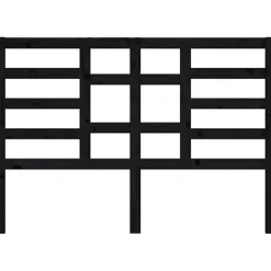 vidaXL Tête de lit Noir 146x4x104 cm Bois massif de pin 818144