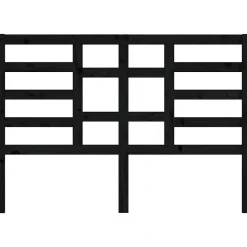 vidaXL Tête de lit Noir 146x4x104 cm Bois massif de pin 818144