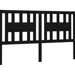 vidaXL Tête de lit Noir 206x4x100 cm Bois massif de pin 818694