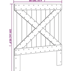 vidaXL Tête de lit 90x104 cm bois massif de pin 358404