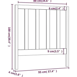 vidaXL Tête de lit 95x4x100 cm Bois massif de pin822237