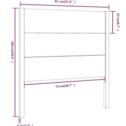 vidaXL Tête de lit 81x4x100 cm Bois massif de pin 818695