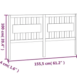 vidaXL Tête de lit 155,5x4x100 cm Bois massif de pin 818575