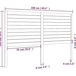 vidaXL Tête de lit 166x4x100 cm Bois massif de pin 819030