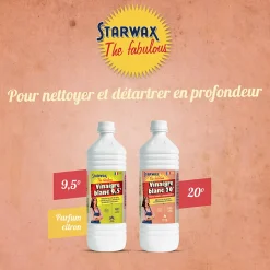 Vinaigre blanc 20° ultra haute concentration Starwax The fabulous 1L