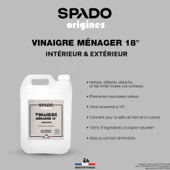 Vinaigre blanc ultra concentré 18° Spado Origines