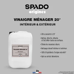 Vinaigre blanc ultra concentré à 20° Gloss 10L