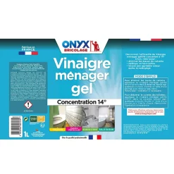 Vinaigre ménager gel concentration 14° Onyx bricolage 1L