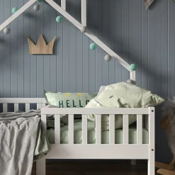 Vitalispa Lit cabane Blanc 80x160 cm avec matelas