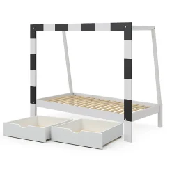 Vitalispa Lit denfant Blanc 80x160 cm avec tiroir