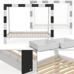 Vitalispa Lit denfant Blanc 80x160 cm avec tiroir