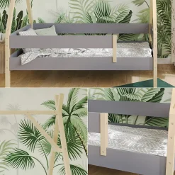 Vitalispa Lit denfant Gris 80x160 cm