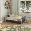 Vitalispa Lit pour enfant Gris 70x140 cm avec tiroir, sans matelas