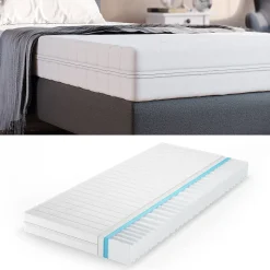 Vitalispa Matelas en mousse froide Blanc 100x200cm H3 degré de dureté, 7 zones