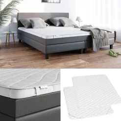 Vitalispa Protège-matelas Blanc 160x200cm Surpiqûre
