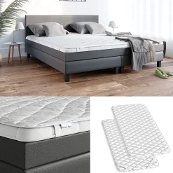 Vitalispa Protège-matelas Blanc 90x200cm lavable jusquà 60C adapté au sèche-linge