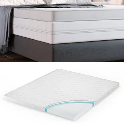 Vitalispa Protège-matelas Blanc 160x200cm Lavable, respirant