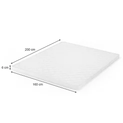 Vitalispa Protège-matelas Blanc 160x200cm Lavable, respirant