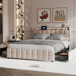 140X200 Parure de lit 4 pièces, lit double, grand lit, 1 housse de couette, 1 drap-housse et 2 taies d'oreiller,gris